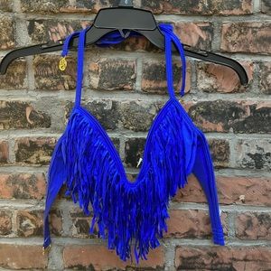 Luli Fama cosita buena electric blue bikini top and bottom XS